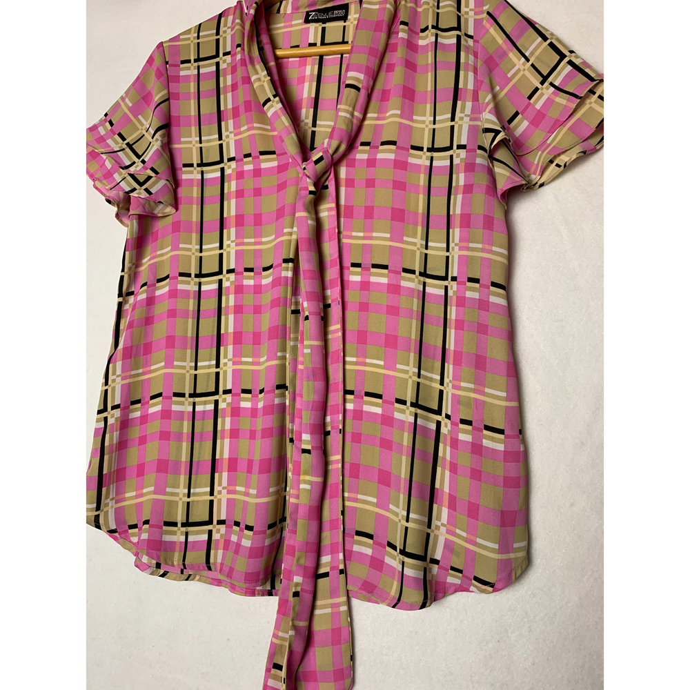 7th Ave  Pink Beige & White  Blouse Size S